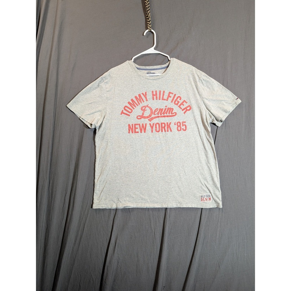 Tommy Hilfiger Denim New York 85 Grey Tshirt‎ Mens Size XL